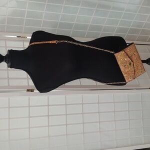 Street Level Brown and Gold Crossbody Bag with Chic Design